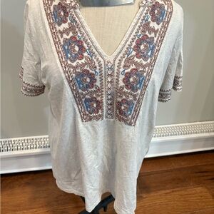 Pure Jill Embroidered Tee